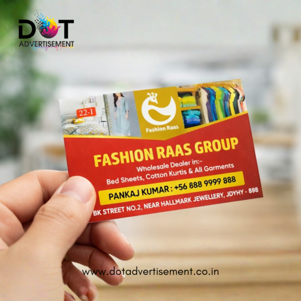 Close-up of natural matte finish on non-laminated visiting card showing premium paper texture.